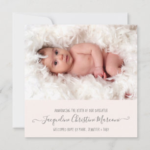 Modernes Dusty-Blush-Rainbow-Girl Birth-Foto