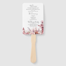 Modernes Dusty Rose Pink Wedding Programm