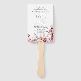 Modernes Dusty Rose Pink Wedding Programm Fächer