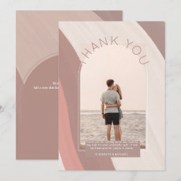 Modernes Dusty Rose Sand Striped FOTO DANKE