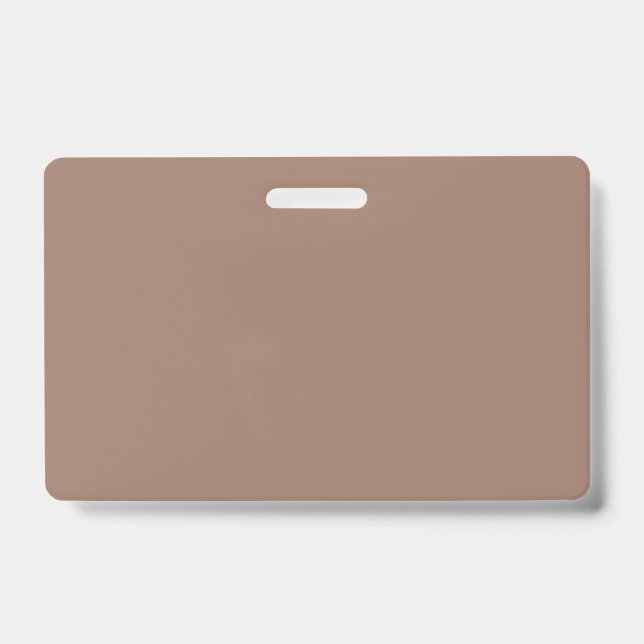 Modernes Earthy Brown Name Abzeichen Ausweis (Vorderseite)