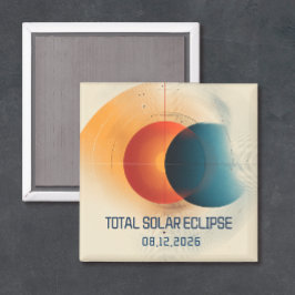 Modernes Eclipse-Souvenir 2026 Magnet