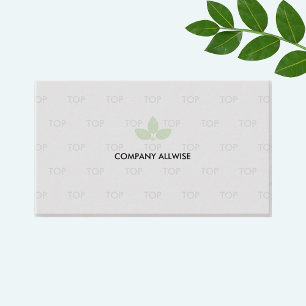 Modernes Editable Laurel Logo auf Light Gray Visitenkarte