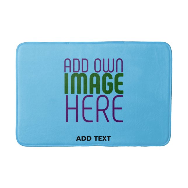 MODERNES EDITABLE SWAG SKY BLAUE BILD TEMPLATE BADEMATTE (Vorderseite)