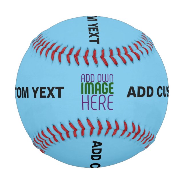 MODERNES EDITABLE SWAG SKY BLAUE BILD TEMPLATE BASEBALL (Vorderseite)