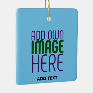 MODERNES EDITABLE SWAG SKY BLAUE BILD TEMPLATE KERAMIKORNAMENT