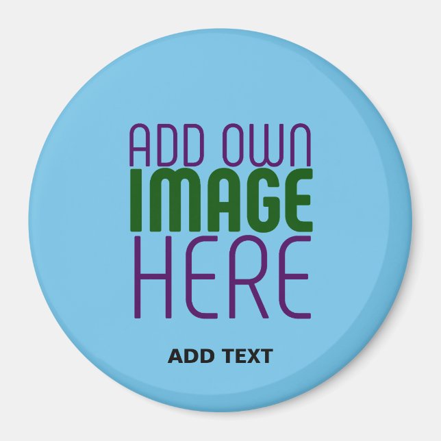 MODERNES EDITABLE SWAG SKY BLAUE BILD TEMPLATE MAGNET (Vorne)