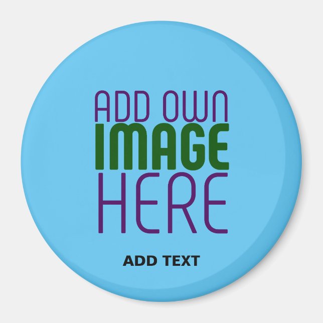 MODERNES EDITABLE SWAG SKY BLAUE BILD TEMPLATE MAGNET (Vorne)
