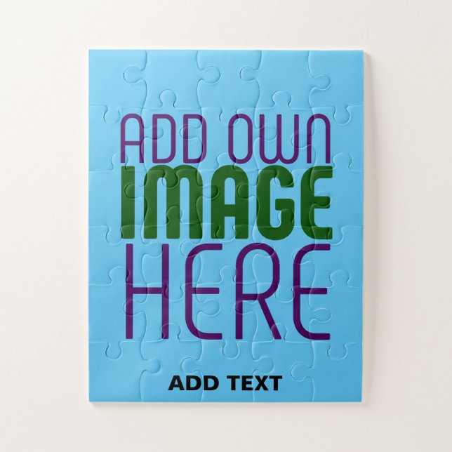 MODERNES EDITABLE SWAG SKY BLAUE BILD TEMPLATE PUZZLE (Vertikal)