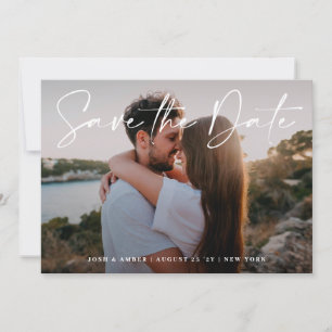 Modernes Editierbares Foto QR   Save the Date Kart Einladung