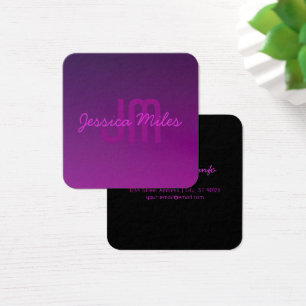 Modernes Editierbares Mit Monogramm Text & Lila Om