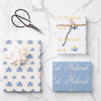 Modernes Eid Mubarak Geschenkpapier Set