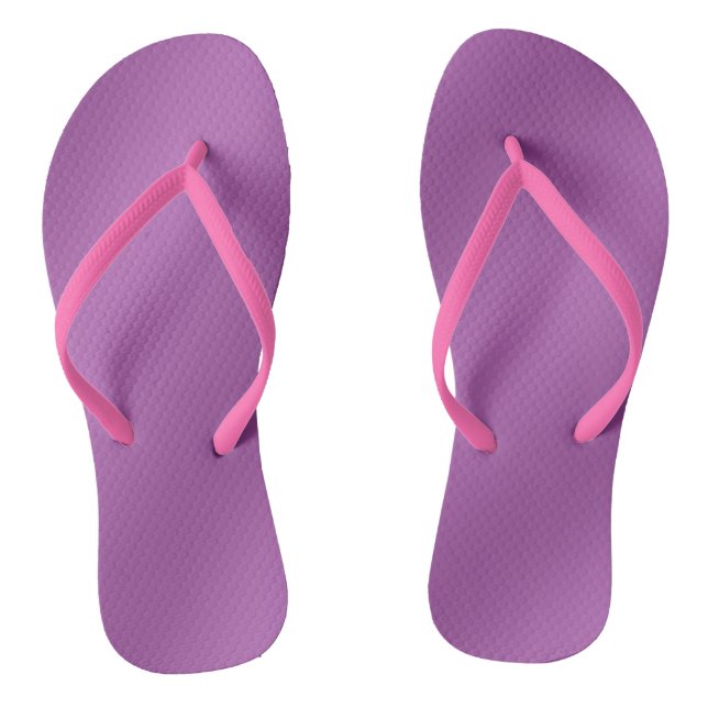 Modernes, einfach lila Wellenmuster Flip Flops (Fußbett)
