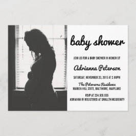 Modernes, einfaches Baby-Dusche-Foto Einladung