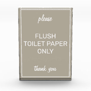 Modernes, einfaches Beige Badezimmer Septikblock Fotoblock