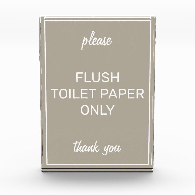 Modernes, einfaches Beige Badezimmer Septikblock Fotoblock (Vorderseite)