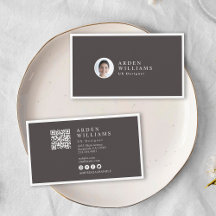 Modernes, einfaches Berufliches QR-Foto