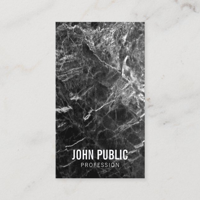 Modernes, einfaches, Berufliches Vorlagenschwarz Visitenkarte (Vorderseite)