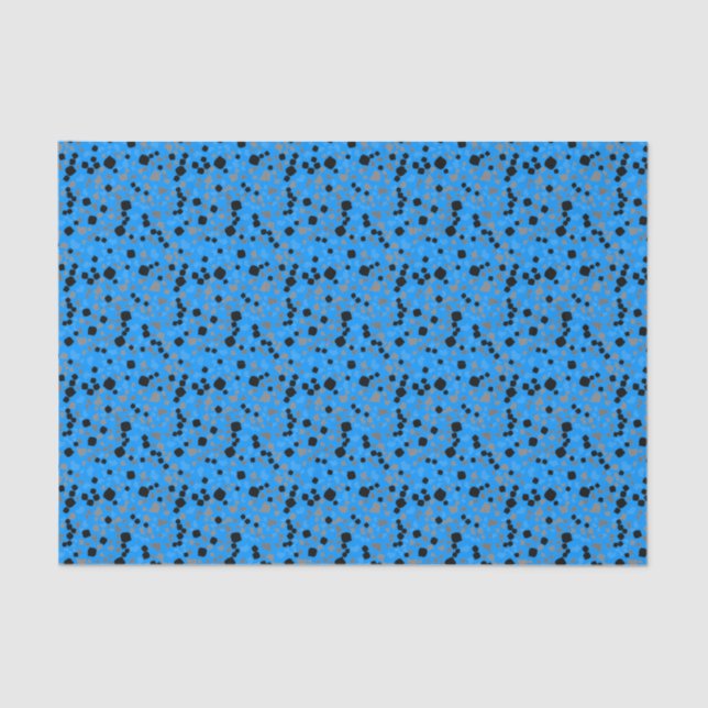 Modernes einfaches blaues Terrazzo-Tissue Seidenpapier (Vorderseite)
