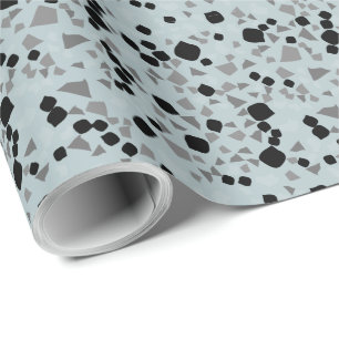 Modernes einfaches blaues Terrazzo-Wrapping Paper Geschenkpapier