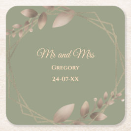 Modernes, einfaches botanisches, elegantes Salbei- Rechteckiger Pappuntersetzer