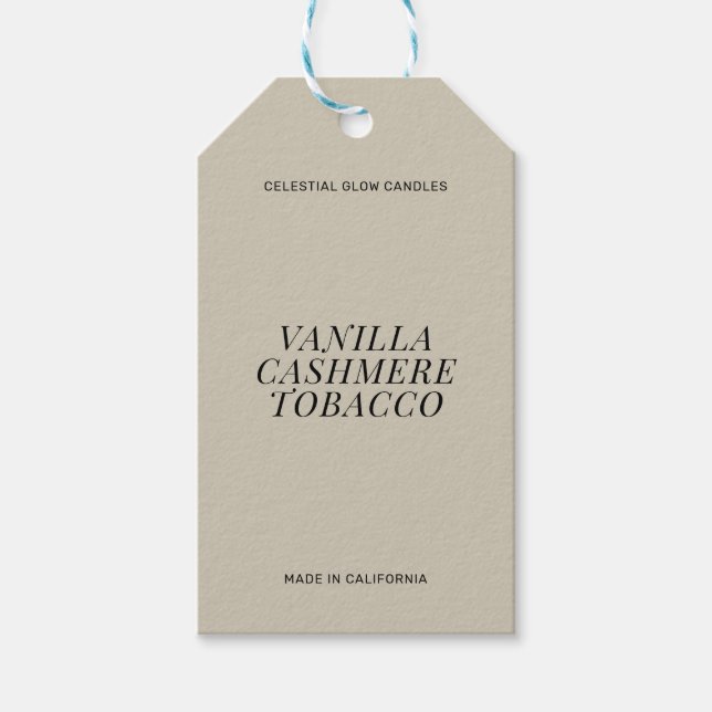 Modernes, einfaches Branding Geschenkanhänger (Vorderseite)