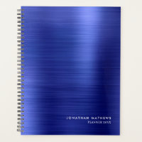 Modernes einfaches Brushed Metal Royal Blue