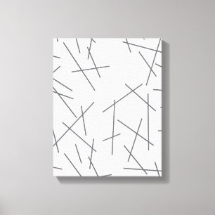 Modernes, einfaches, chaotisches grafisches Zeilen Leinwanddruck
