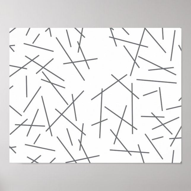 Modernes, einfaches, chaotisches grafisches Zeilen Poster (Vorne)