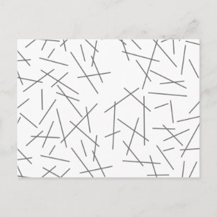 Modernes, einfaches, chaotisches grafisches Zeilen Postkarte