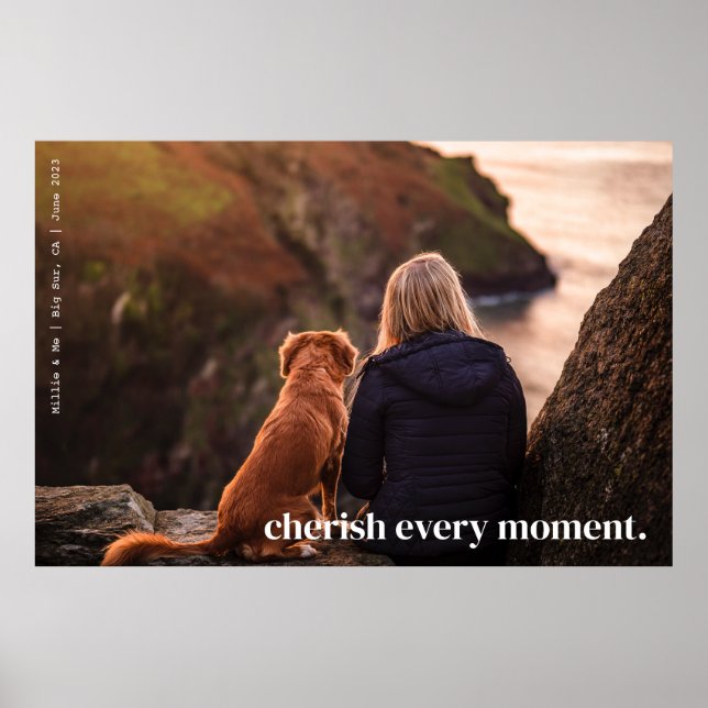 Modernes, einfaches Cherish-Memory - individuelles Poster (Vorne)