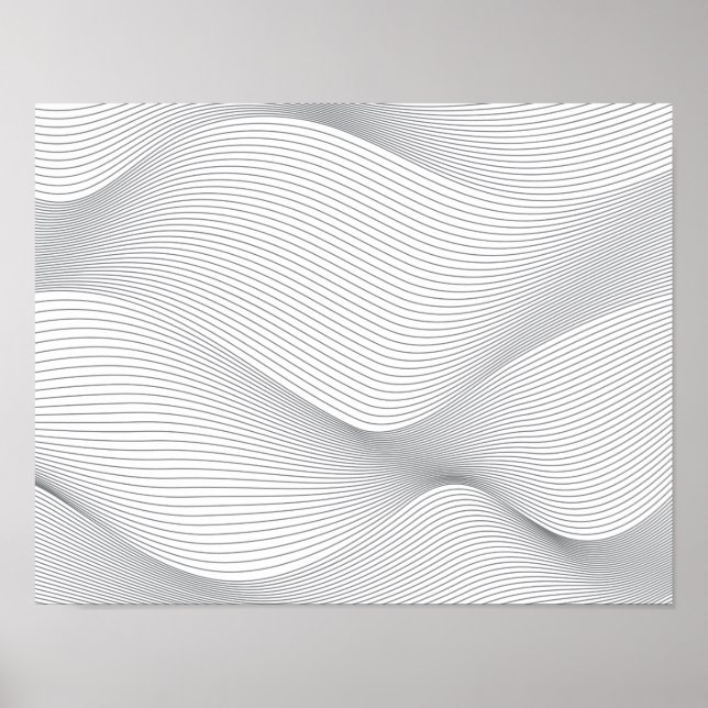 Modernes, einfaches, cooles, abstraktes Bewegungsm Poster (Vorne)