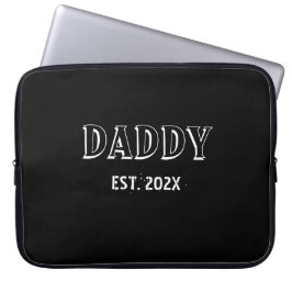 Modernes, einfaches Daddy Est Year Bold Typografy Laptopschutzhülle