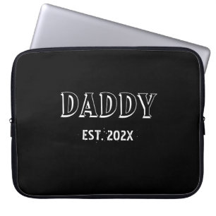 Modernes, einfaches Daddy Est Year Bold Typografy Laptopschutzhülle