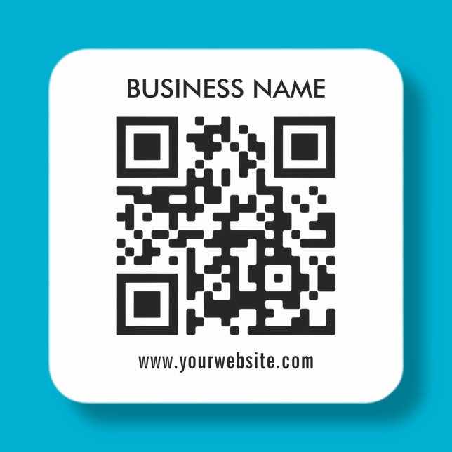 Modernes, einfaches Design | Laden Sie einfach Ihr Quadratischer Aufkleber (Von Creator hochgeladen)