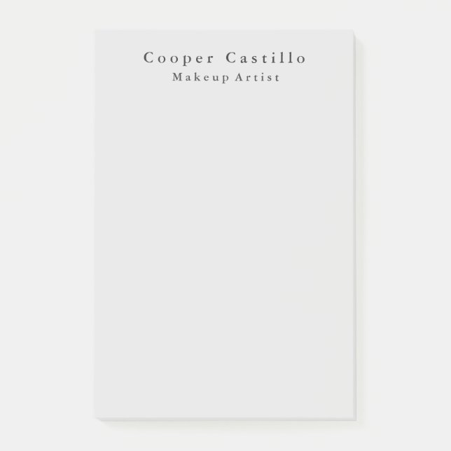 Modernes Einfaches Dim Grau Beruflich Minimalistis Post-it Klebezettel (Vorderseite)