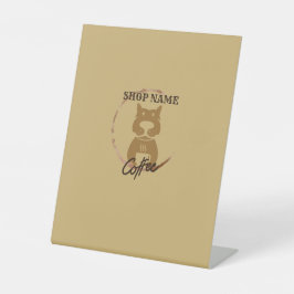 Modernes einfaches Dog Café Coffee Shop Sockelschild