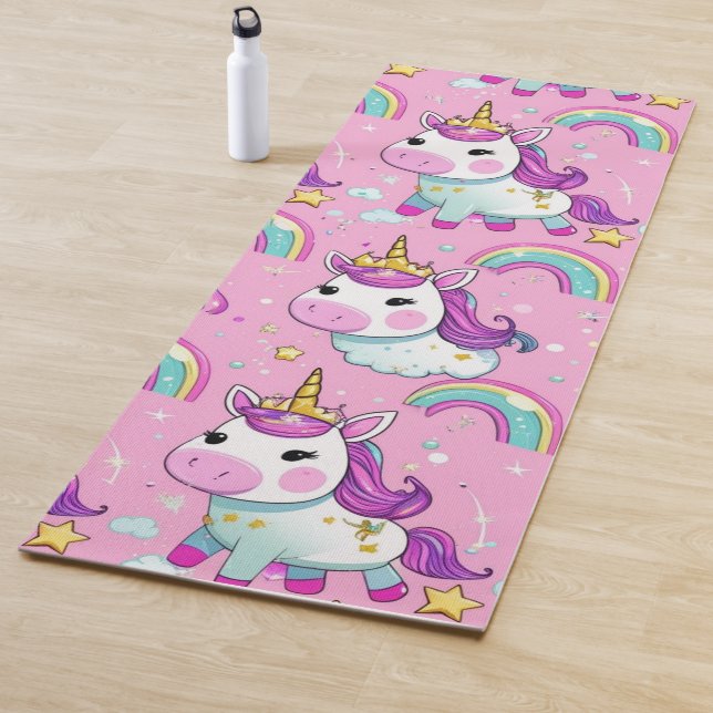 modernes einfaches Einhorn-Muster Regenbogen für s Yogamatte (Beispiel)