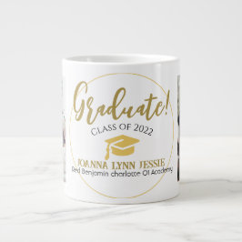 Modernes Einfaches Eleganter Abschluss-Gold-Kap-Sk Jumbo-Tasse