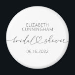 Modernes, einfaches Elegantes Brautparty Magnet<br><div class="desc">Dieses einfache und moderne Design besteht aus Sans Serif und spielerischer kursiver Typografie mit doodle Herzen. Ideal für Hochzeitsbrunnen-Gastgeschenke.</div>