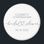 Modernes, einfaches Elegantes Brautparty Magnet<br><div class="desc">Dieses einfache und moderne Design besteht aus Sans Serif und spielerischer kursiver Typografie mit doodle Herzen. Ideal für Hochzeitsbrunnen-Gastgeschenke.</div>