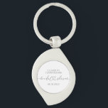 Modernes, einfaches Elegantes Brautparty Schlüsselanhänger<br><div class="desc">Dieses einfache und moderne Design besteht aus Sans Serif und spielerischer kursiver Typografie mit doodle Herzen. Ideal für Hochzeitsbrunnen-Gastgeschenke.</div>