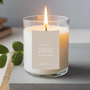 Modernes, einfaches, elegantes Candle Label Lebensmitteletikett
