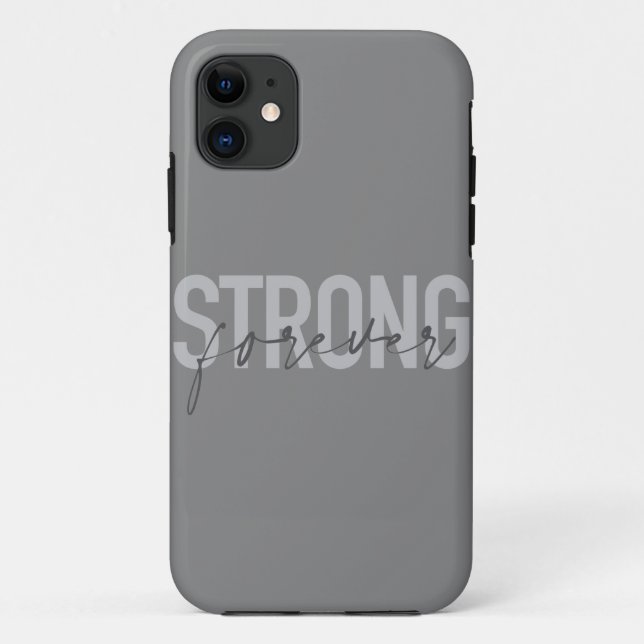 Modernes, einfaches, elegantes Design Strong Forev Case-Mate iPhone Hülle (Rückseite)