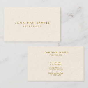 Modernes, einfaches, elegantes Gold Text Template Visitenkarte