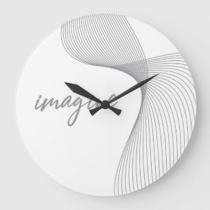 Modernes, einfaches, elegantes Grafikdesign von Im Große Wanduhr