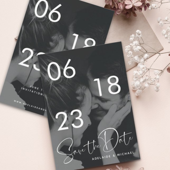 Modernes Einfaches Elegantes Minimalistisches Foto Save The Date (Von Creator hochgeladen)