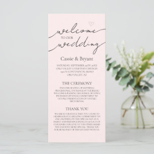 Modernes einfaches, elegantes Script-Hochzeitsprog