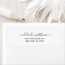 Modernes, einfaches, elegantes Script-Rückgabeadre
