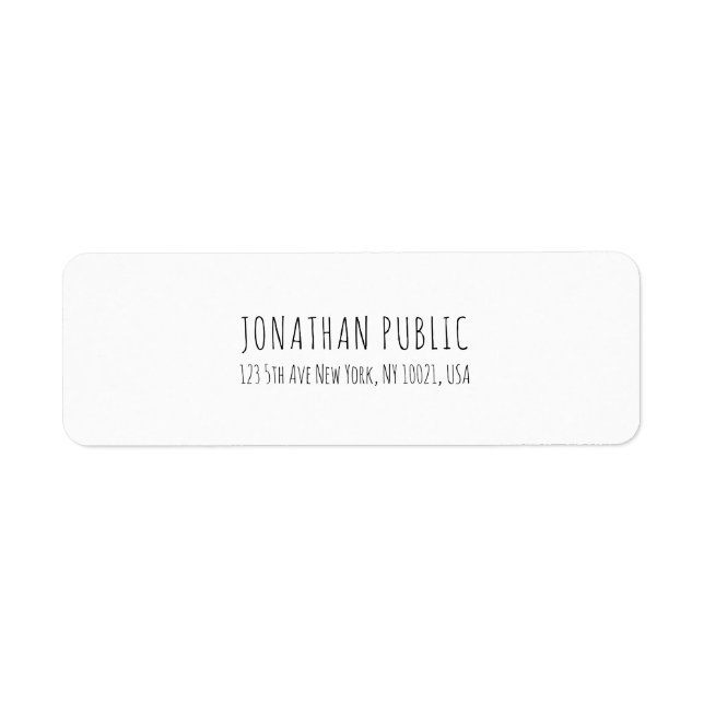 Modernes Einfaches Elegantes Weiß Beruflich Schlic (Vorne)